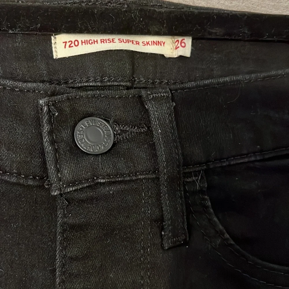 Levi’s 720 High Rise Jet Black Super Skinny Jeans